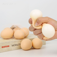 Pelota Antiestrés de TPR con Forma de Huevo, Suave y de Recuperación Lenta, para Ejercitar la Mano, Alivio del Estrés, Mochi Unisex, EN71, Popular para Halloween