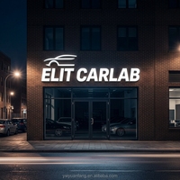 Enseigne lumineuse 3D personnalisée à lettres en relief, lettres de logo en acrylique éclairées par LED pour enseigne publicitaire murale de société automobile