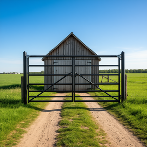 Kit de herrajes para marco de puerta de hierro negro, antideslizante, con soporte de esquina para cobertizos, corrales, entradas de vehículos y establos - Product Image 3