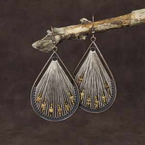 Pendientes bohemios con borlas, pendientes colgantes de aleación de cobre con conchas para mujer, conjunto de joyería para fiesta, pendientes largos con flecos chapados en bronce antiguo - Product Image 4