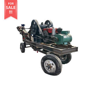 Mini concasseur de roche portable à succès en Chine, petite installation de concassage à mâchoires pour agrégats de pierre 2-6tph, moteur diesel, boîte de vitesses - Product Image 4
