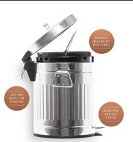 Poubelle à pédale rétro avec couvercle 12L 3.2 Gal avec couvercle pour salle de bain cuisine hôtel bureau