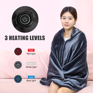Venta al por mayor de invierno de calor de lujo chal manta de felpa suave Usb portátil manta eléctrica calentada Coperta Riscaldata Usb - Product Image 2