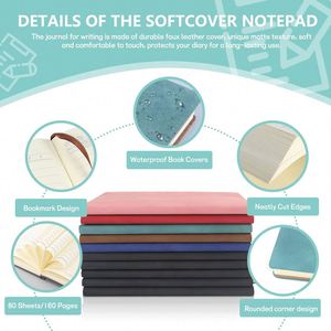 Wholesale Softcover Hardcover Custom Leather Journal Lined Notebook for Office Home School <b>Gift</b> A5 - Product Image 2