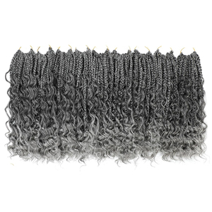 Dea scatola trecce uncinetto <span class=keywords><strong>capelli</strong></span> per donne Boho Box trecce uncinetto con estremità ricci Pre in loop trecce bohémien <span class=keywords><strong>capelli</strong></span> uncinetto - Product Image 3