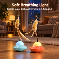 Jouet interactif automatique pour chat avec lumière laser et plume, jouet intelligent pour chat d'intérieur