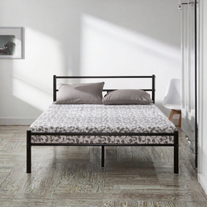 Cadre de lit Queen en métal avec tête et pied de lit, rangement de 14 pouces - Meuble de chambre à coucher au design moderne - Product Image 3