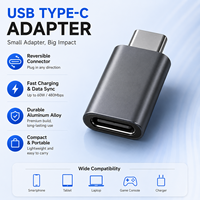 Adaptador USB4.0 8K Tipo-C Macho a Hembra, Acoplador USB C, Carga Rápida PD de 100W, Conversor de 40Gbps para Laptop, Teléfono y Equipo de Oficina