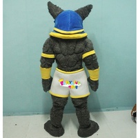 Personnalisé de haute qualité dessin animé Muscle Wolf mascotte vêtements intéressant Muscle Wolf mascotte grand événement adulte fête vêtements