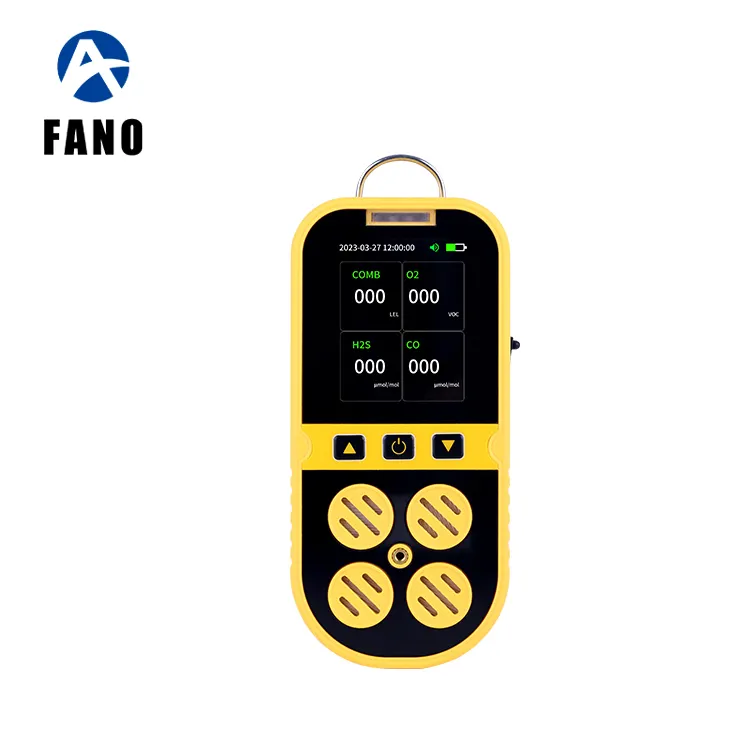 FANO açık 1 4 yanıcı toksik gaz kaçak analizörü sensörü Alarm taşınabilir SO2 CO2 CO NH3 CH4 H2 H2S gaz dedektörü