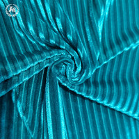 Tissu en velours coréen rayé, 95% polyester, 5% élasthanne, très vendu, pour pantalons larges pour femmes