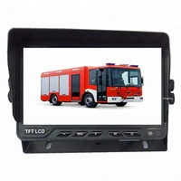 Système de surveillance de sécurité DVR de caméra de voiture AHD 4 canaux 7 pouces pour bus, camion de pompiers, remorque, conteneur, tracteur, bulldozer
