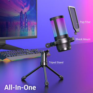 <span class=keywords><strong>Carte</strong></span> <span class=keywords><strong>son</strong></span> USB à condensateur de jeu sans fil professionnel Compatible Live Streaming <span class=keywords><strong>Micro</strong></span> Studio Professionnel - Product Image 2