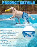 CuteBone Dog Maillot de bain Durable Confortable Séchage rapide Short protégé contre les UV Ceinture réglable Design de mode pour piscine de plage