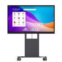 Nuevo televisor interactivo con pantalla táctil plana de 75/86/98 pulgadas, interfaz serial USB, 20-50 puntos táctiles para uso educativo y corporativo