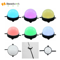 Éclairage LED RGB DMX à points micro-pixels Cabochon LED 12 Volts 50mm pour DJ musical, Noël et fêtes, Lumière ponctuelle LED RGBW