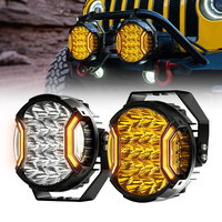 Nouvelles Feux de Conduite Tout-Terrain à Double Lentille Bicolore de 9 Pouces avec DRL Ambre sur Pare-chocs Avant pour Jimny SUV Camionnette