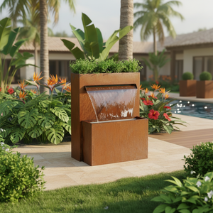 Fournisseur <span class=keywords><strong>en</strong></span> gros de jardinières <span class=keywords><strong>en</strong></span> acier Corten, pots à fleurs <span class=keywords><strong>en</strong></span> métal pour projets de jardinage, grossiste, distributeur, importateur - Product Image 3