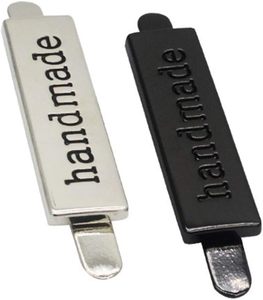 Étiquettes métalliques multi-usages faites à la main pour vêtements, jeans, chaussures, sacs, étiquettes rectangulaires imprimées à la main, bricolage, couture, artisanat - Product Image 4