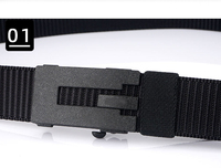 Ceinture en nylon pour hommes d'affaires de loisirs en gros d'usine avec boucle automatique en métal logo personnalisé pris en charge