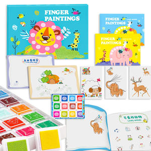 12-Farben Regenbogen DIY Finger Ink Pad Kit für Kinder 3 Kreatives Zeichnen Spielen mit Papier material Bastel stempel - Product Image 1