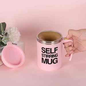 Thermos à vide entièrement automatique en acier inoxydable, tasse à café électrique portable à rotation magnétique, en forme d'éventail pour personne paresseuse - Product Image 4