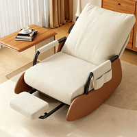 Fauteuil inclinable à bascule en velours côtelé Tenghang avec repose-pieds, dossier réglable, canapé individuel pour salon, chambre à coucher, siège de relaxation