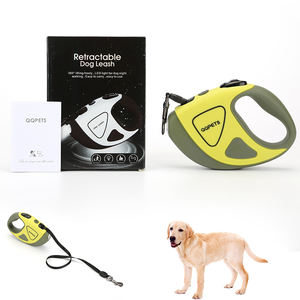 맞춤형 브랜딩이 있는 개폐식 애완 동물 가죽 끈, <span class=keywords><strong>LED</strong></span> 깜박이는 빛과 생생한 색상 선택 - Product Image 2