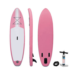 Tabla de <span class=keywords><strong>Paddle</strong></span> <span class=keywords><strong>Surf</strong></span> Inflable Portátil de PVC Rosa de Doble Pared con Correa y Remo para Surfear en el Agua, Accesorio de SUP en Oferta - Product Image 1