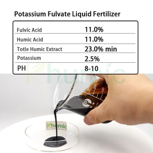 Soluzione organica concentrata acido fulvico umico liquido nero 100% solubile in acqua liquido fulvato di potassio - Product Image 2