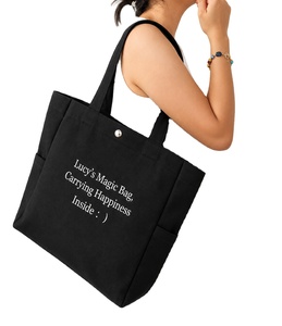Sac fourre-tout en toile de coton personnalisé, vente en gros, sac à bandoulière multi-poches pour voyage en plein air, sac messager, logo personnalisé - Product Image 1