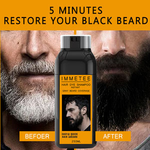 Tinte para <span class=keywords><strong>Barba</strong></span>, Cobertura de Raíces Grises, Crema de Tinte para Cabello Negro, Cobertura Temporal, Champú para Teñir la <span class=keywords><strong>Barba</strong></span> para Hombres - Product Image 2