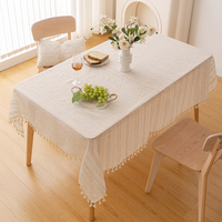 Polyester personnalisé taille blanc rond carré nappe ménage résistant à l'huile épaissi fête Banquet nappes
