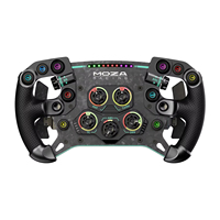 Volante Deportivo con Cable MOZA Racing GS V2P GT de 300 mm Compatible con PC, Volante para Deportes Electrónicos