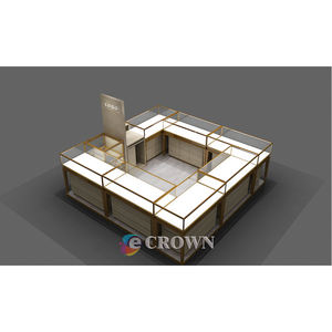 Mall Kiosk Design Treasure showcase Ornaments Retail Jewel Treasure showcase Gold <strong>Pl</strong> Unique Kiosk Jewelry Display Cabinet OEM - Product Image 3