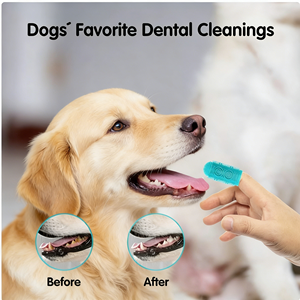 แปรงสีฟันซิลิโคนสำหรับสุนัขและแมว ชุดแปรงทำความสะอาดฟันสำหรับสัตว์เลี้ยง อุปกรณ์ดูแลสัตว์เลี้ยงสำหรับสัตว์ขนาดเล็ก เครื่องมือดูแลสุขภาพช่องปาก - Product Image 3