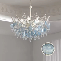 Lámpara de Techo Moderna LED de Estilo Nórdico, Lámpara Colgante de Lujo para Decoración de Sala de Estar o Dormitorio, Estilo Cristal Largo