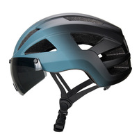 Casques de vélo de montagne et de route unisexes colorés et portables avec lumières LED, lunettes magnétiques et feu arrière