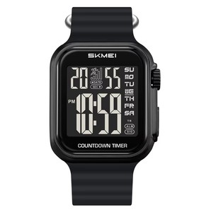 Montre numérique pour homme Skmei 2269 Presidential Shenzhen, bracelet en silicone agréable, étanche, chronographe, design de montre de plein air - Product Image 5