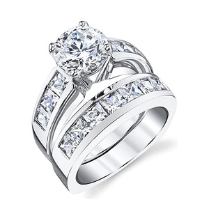 Set di Anelli per Coppie, Stile Europeo, Gioielli Personalizzati per Fidanzamento e Matrimonio, Regalo Quotidiano - Product Image 5