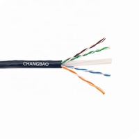 Cable LAN UTP Cat5e/Cat6/Cat6a CHANGBAO - 4 Pares 23AWG 305m Rollo, Cable Ethernet de Alta Velocidad para Exteriores para Cableado Comercial