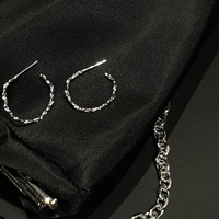 Pendientes de tuerca geométricos vintage coreanos para mujer, con aguja de plata chapada en rodio, joyería de moda para fiestas, venta al por mayor OEM/ODM