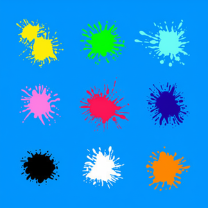 Pancarta impresa en acuarela moderna personalizada Impresión digital en lienzo Características Diseños de jugadores de bolas de pintura - Product Image 1