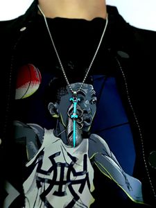 2312 Japón Takahashi Goro personalidad tendencia collar fluorescente estudiante universitario hermanos guapo colgante luminoso - Product Image 1