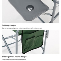 Chaise de camping fordable de haute qualité Relax chaise de réalisateur extérieure pliante Oxford avec table d'appoint et poche