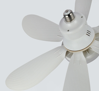 Ventilateur de plafond LED silencieux moderne pour la maison, le bureau, la salle à manger, 40W DC 85-265V, corps de lampe ABS, base de convertisseur E27, télécommande pour chambre à coucher