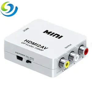 720p/1080p Mini kompozit Mini HDMI2AV dijital HDMI RCA AV Video dönüştürücü adaptör