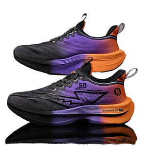 Chaussures de marathon unisexes imperméables, respirantes, en maille, pratiques, durables, en tissu hautement élastique, motif mosaïque cool, rehaussantes - Product Image 1
