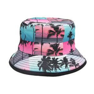 Sombrero de cubo con estampado Floral para playa, gorro de cubo con estampado Floral, estampado Floral, personalizado