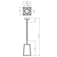 Lampe suspendue industrielle de style américain listée UL Plafonnier noir mat avec abat-jour en verre transparent réglable en hauteur